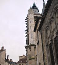 the false gargoyles on Notre Dame
